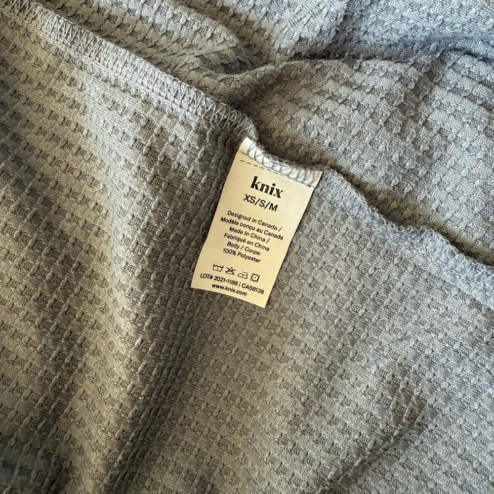 Knix Blue/Grey Waffle Robe - Picture 6 of 6